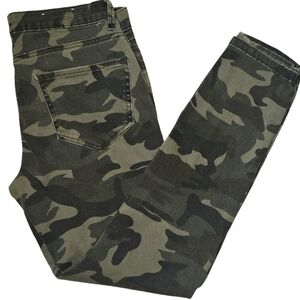 Altar'd State Womens Camo Ribbed Seam Stretch Skinny Jeans Size 27